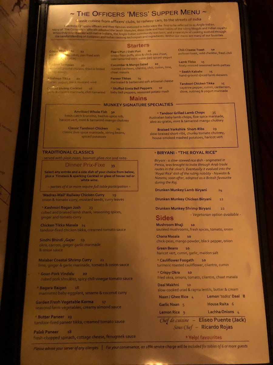 Menu Bombay Bistros - West Village-10