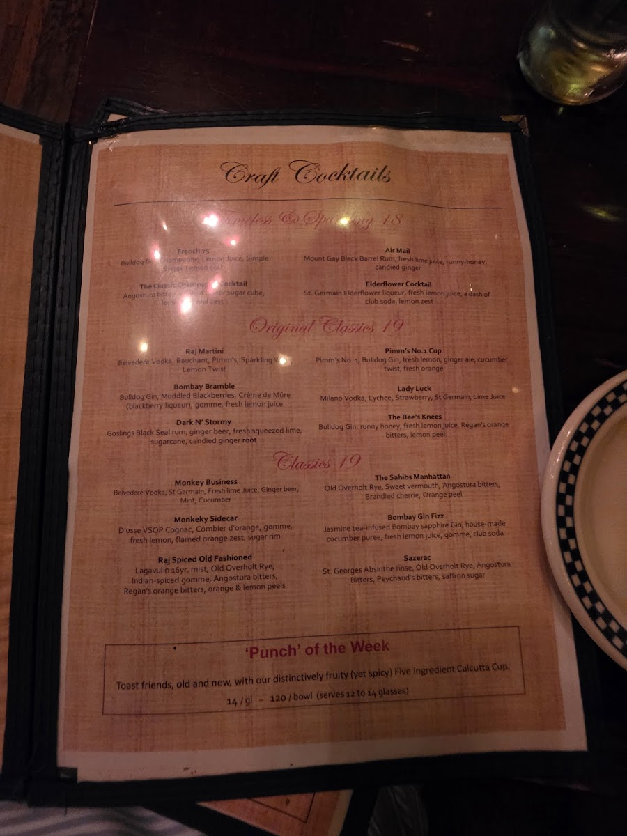 Menu Bombay Bistros - West Village-2